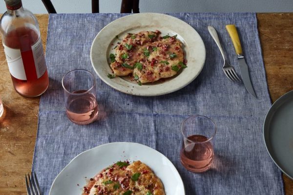 20191111_5dc8f6df83cfe Rosé Chicken Picatta with Pink Peppercorns