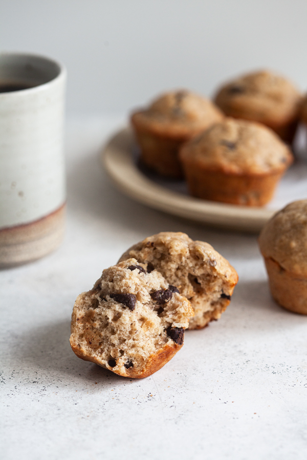 Banana-cc-muffins-1 Perfect Vegan Banana Chocolate Chip Muffins