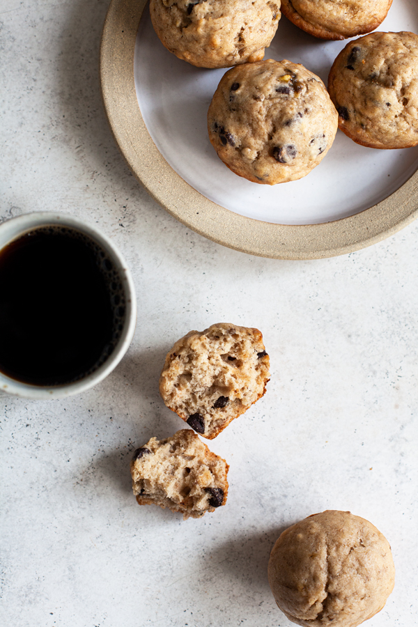 Banana-cc-muffins-4 Perfect Vegan Banana Chocolate Chip Muffins